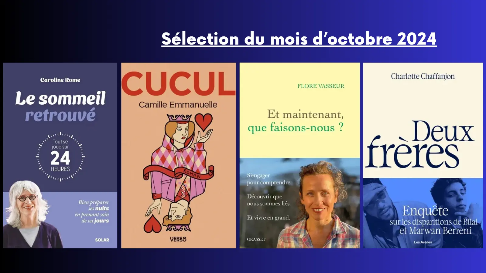 05 Livres Du Mois D'Octobre 2024