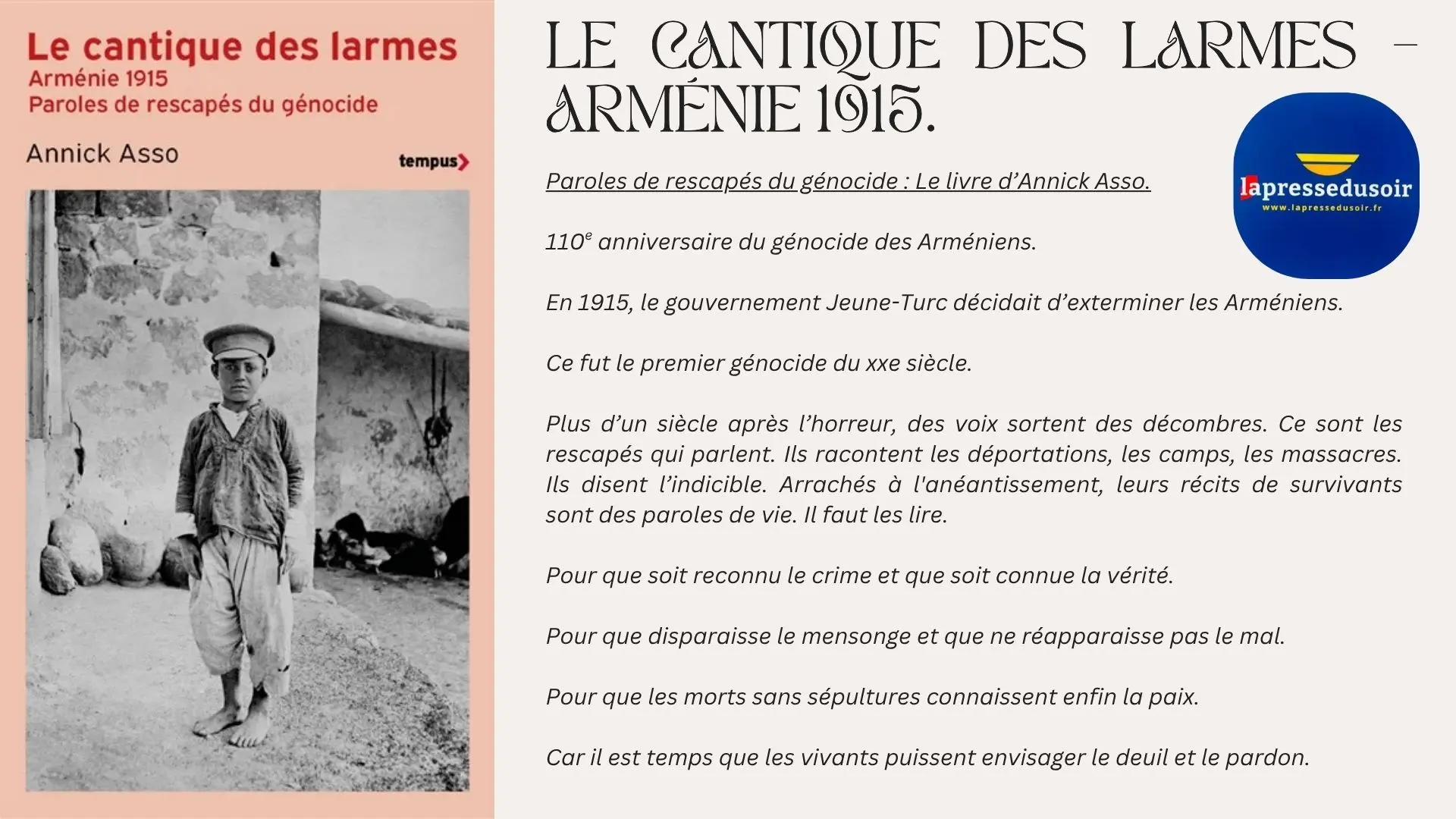 Le cantique des larmes